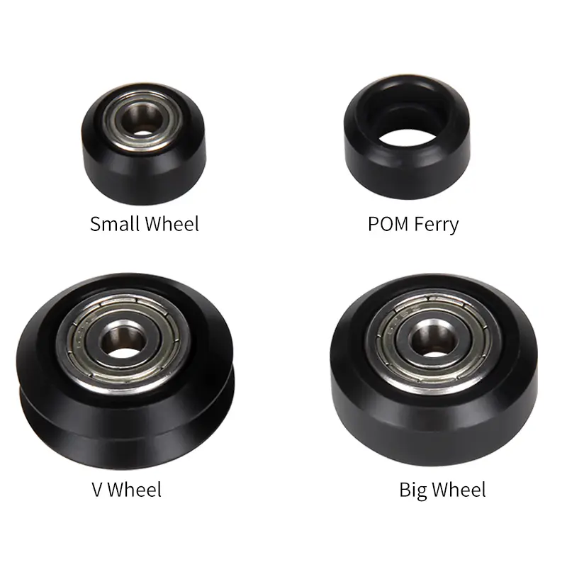 12 PCS POM Pulley V-slot Linear Rail Ball Bearing 3D Printer Parts CNC Clear Polycarbonate V Wheel Plastic Wheel