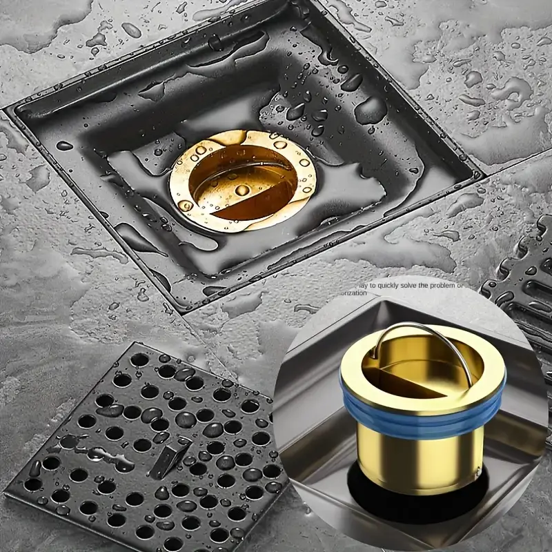 Floor Drain Core, All Copper, Odor Proof Core, Drain Guard Sewer Backflow Preventer, Deodorization Drain Plug Hair Stopper, Hair