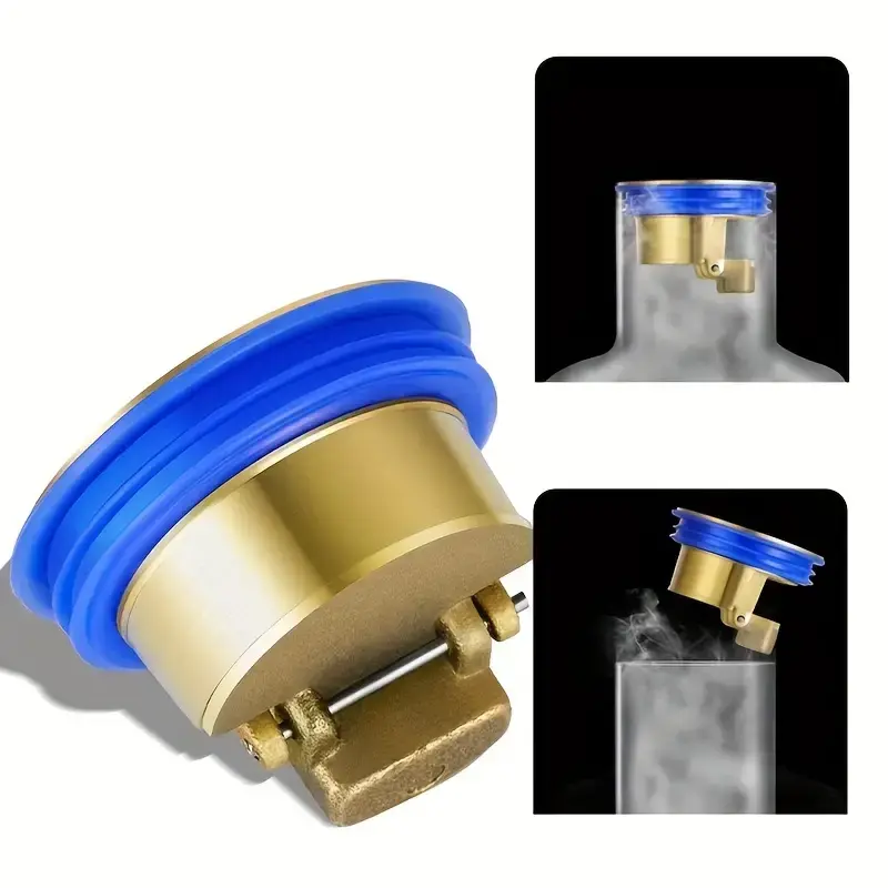 Floor Drain Core, All Copper, Odor Proof Core, Drain Guard Sewer Backflow Preventer, Deodorization Drain Plug Hair Stopper, Hair