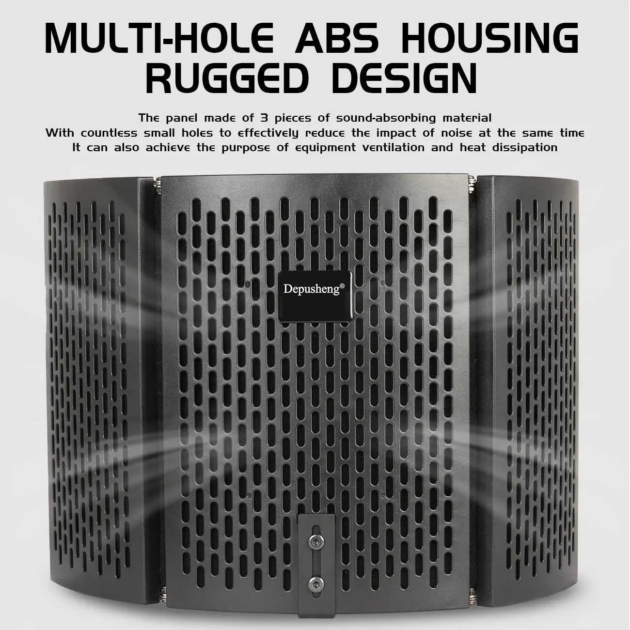 Adjustable 3/5 Panel  Microphone Isolation Shield Foldable Studio Recording Mic Filter Mic Sponge Soundproof Shield