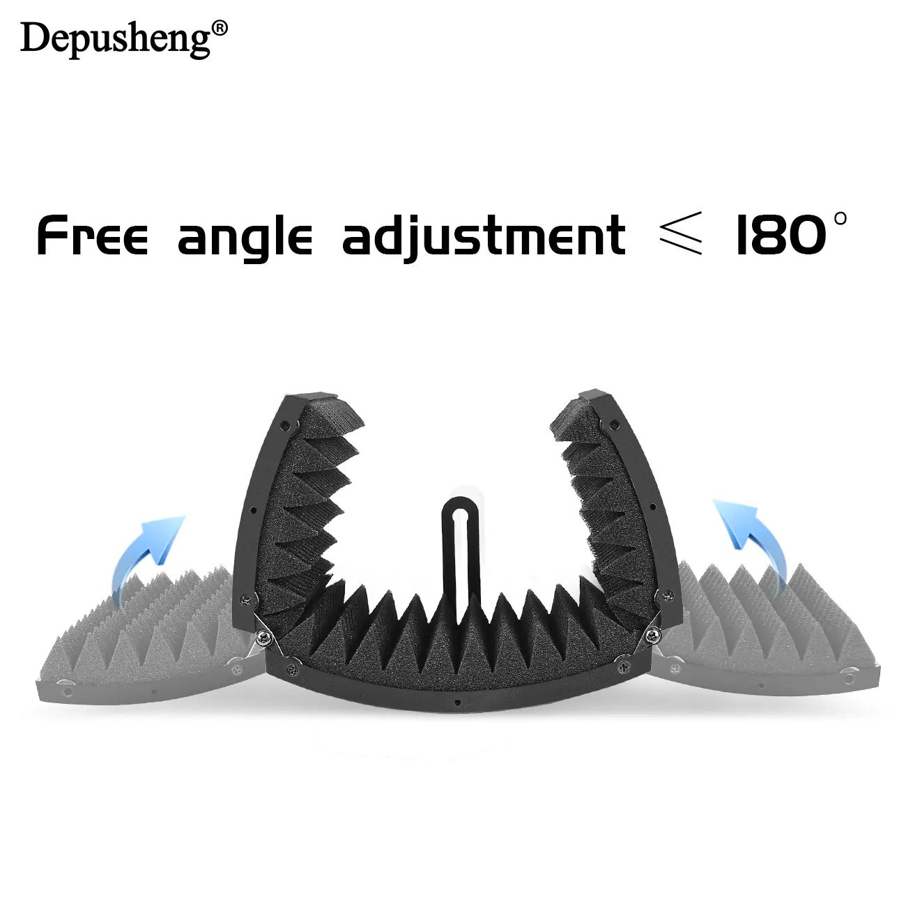 Adjustable 3/5 Panel  Microphone Isolation Shield Foldable Studio Recording Mic Filter Mic Sponge Soundproof Shield