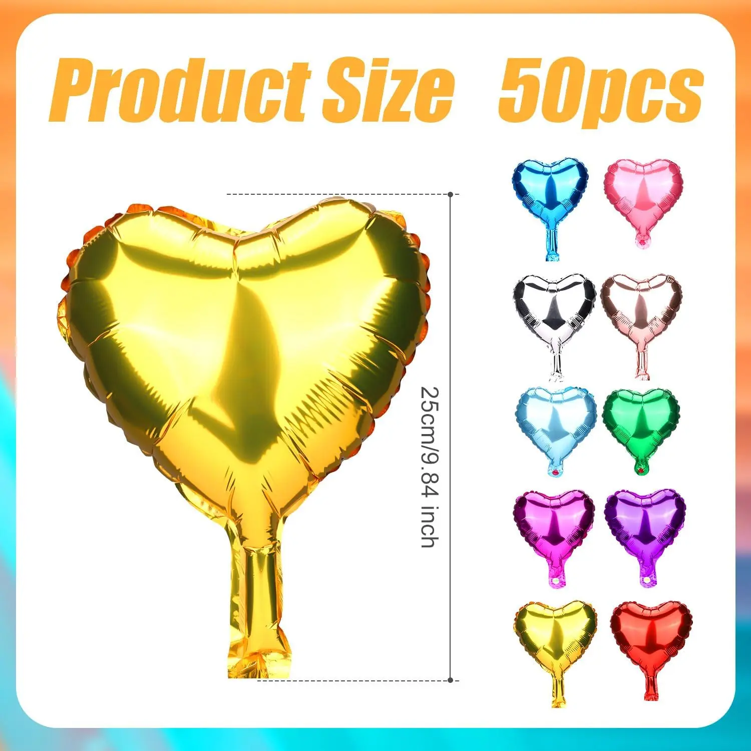 50pcs 10inch heart love aluminum foil balloon baby shower child birthday party wedding decor supplies air balloons Globos