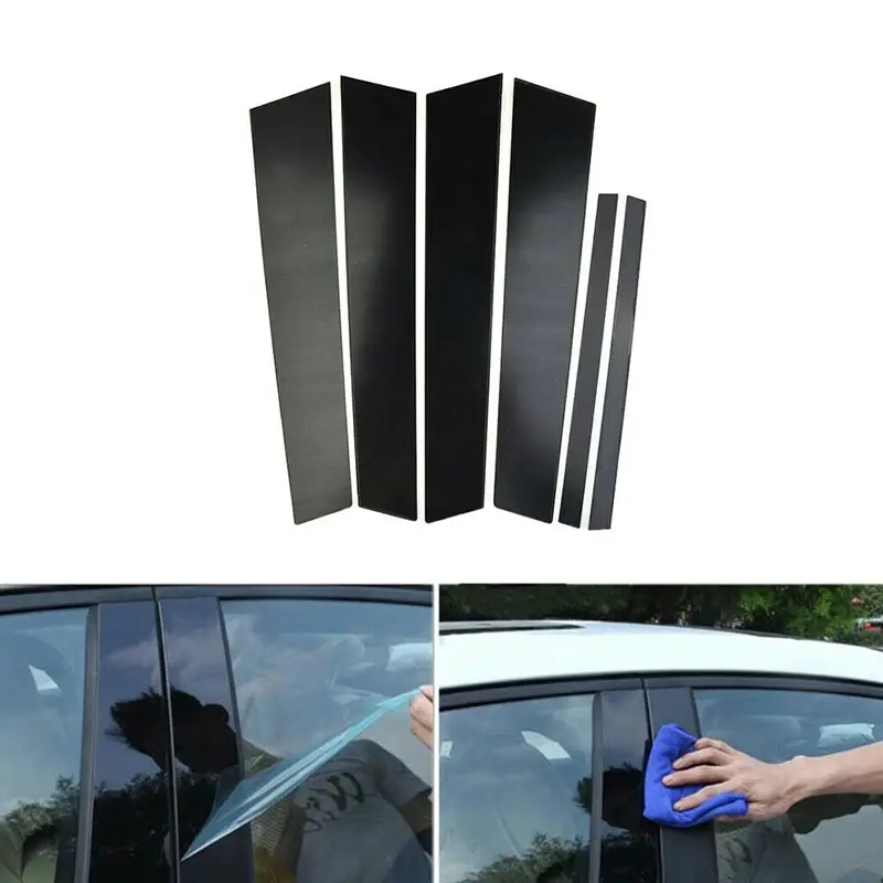 For BMW 3 Series F30 Sedan 2012-2017 2018 Car Pillar Posts Window Trim Cover BC Column Stickers Carbon Fiber Look Decoration