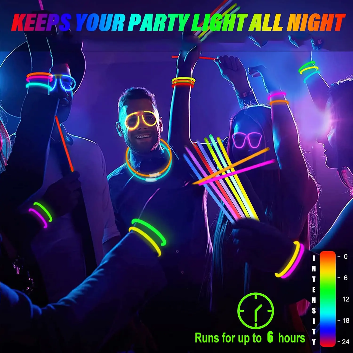 100-1000Pcs Fluorescent Sticks Glow in the Dark Sticks Luminous Sticks Glow Necklaces and Bracelets for Neon Party Supplies