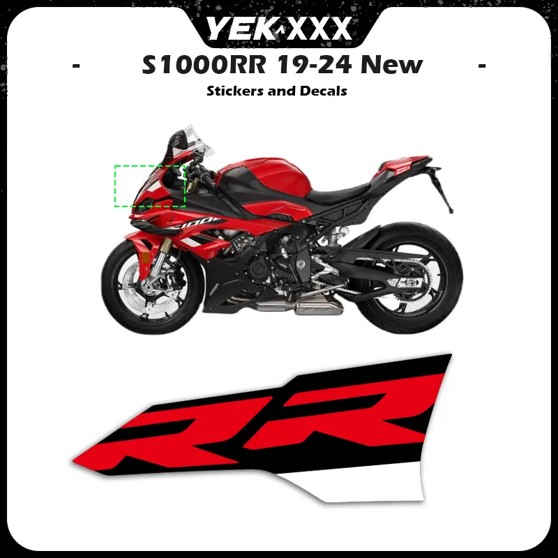 For BMW S1000RR 2019-2024 Motorcycle OEM Protective Fairing Shell Full Body Sticker Decal Black Version 19 20 21 22 23 24 New
