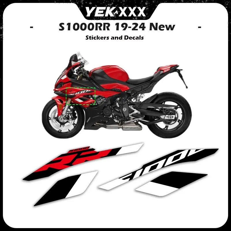 For BMW S1000RR 2019-2024 Motorcycle OEM Protective Fairing Shell Full Body Sticker Decal Black Version 19 20 21 22 23 24 New