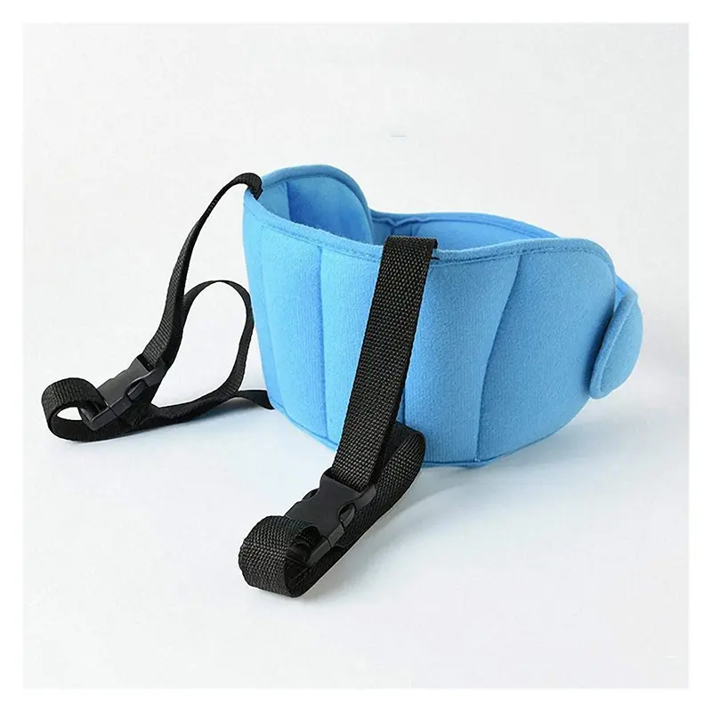 Adjustable Car Mounted Child Seat Headrest Child Head Fixing Assist Belt Protecting and Supporting Children's Heads