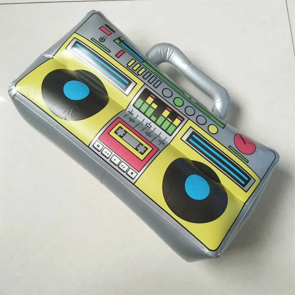 Inflatable Radio Boombox Inflatable Microphones 80s 90s Theme Party Decorations Props Hip Hop Theme Disco Birthday Party