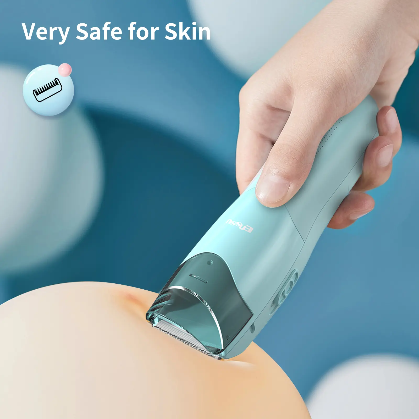 Vacuum Hair Clippers for Kids & Men Rechargeable Cordless Hair Cutting Machine with Safe Ceramic Blade Waterproof Hair Trimmers