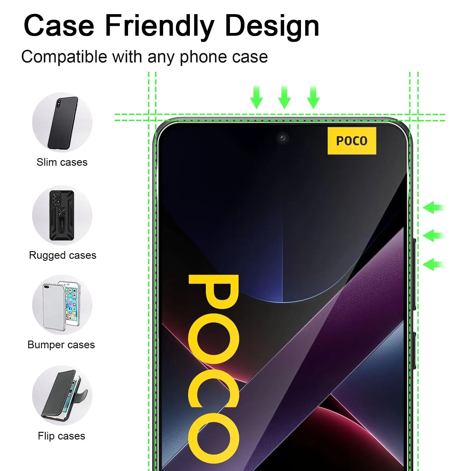 Screen Protector For Xiaomi POCO X7 Pro 6.67 inch Tempered Glass HD Crystal Clear Mica 9H Anti Scratch Case Friendly