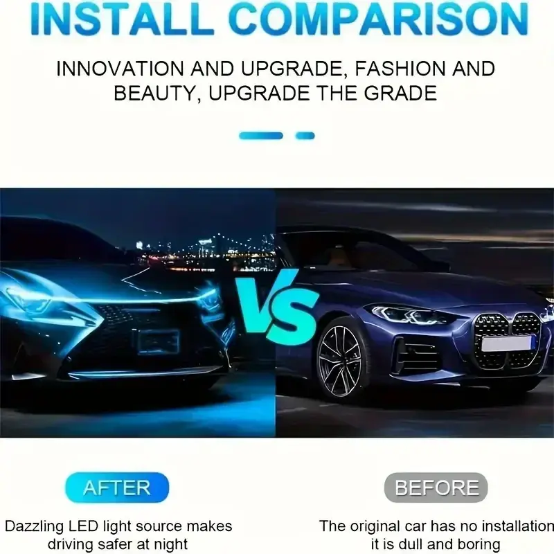 High-end night driving lights, car hood decorative lights, motor vehicle hood lights, hood environmental protection lights