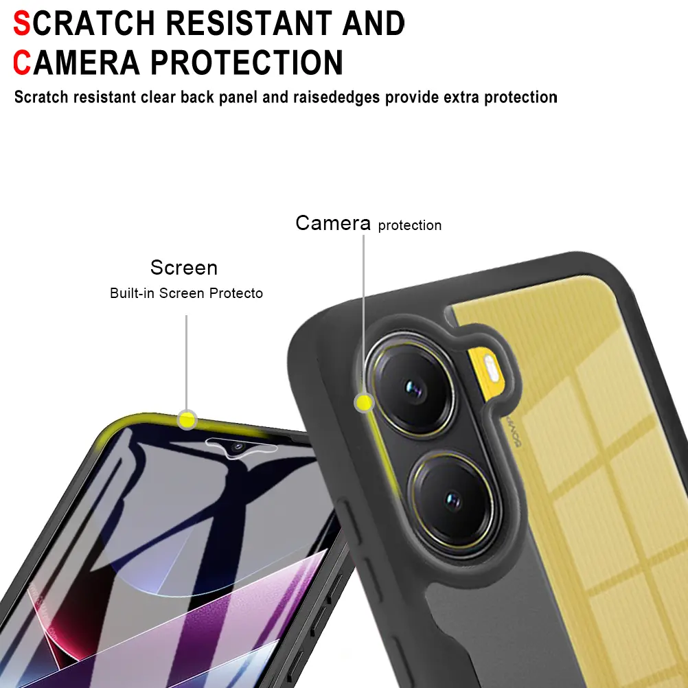 For XIAOMI POCO X7 Pro 360 Phone Case Full Coverage Protection Screen Protector Camera Lens Bumper Shell Funda