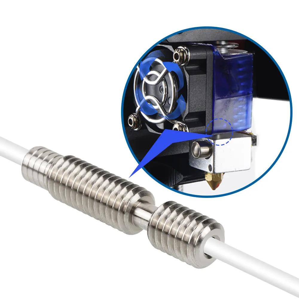 1 Pc 6*30mm Heatbreak 1.75mm Titanium Alloy Throat M6 Heat Break for Titan Extruder Hotend Kingroon KP3S KP5L 3D Printer Parts