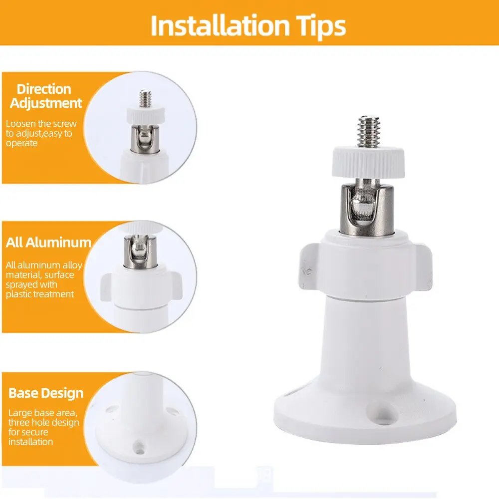 Security Metal Wall Mount Adjustable Indoor Outdoor Mount Compatible With Arlo Ultra/Pro/Pro 2/Pro 3 CCTV Camera and Others