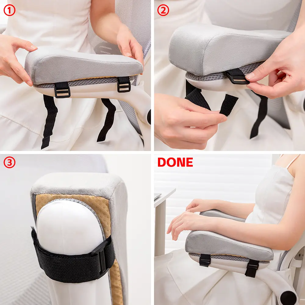 Office Game Chair Armrest Pad Elbow Pillow Comfortable Support Cushion PU Foam Inner Core Sofa Cushion for Home Armrest Mat
