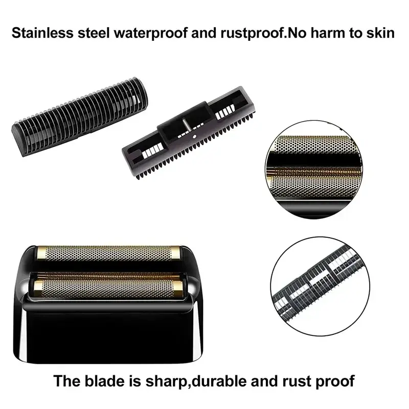 Hair Clipper Cutter Blade Head Cover Barber Shaver Double Replacement Foil And Blade For Babyliss Cordless Foil Shaver FXFS2