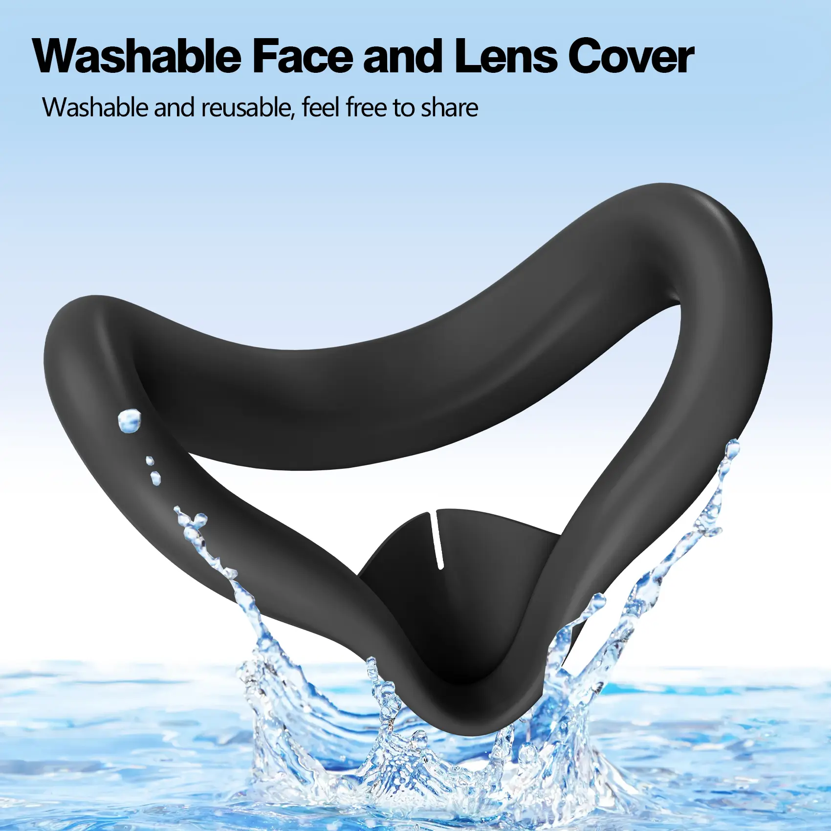VR Silicone Face Pad Cover for Meta Quest 3S , Meta Quest 3S Accessories VR Face Cushion Pad Mask for Oculus Quest 3S  Face Pad