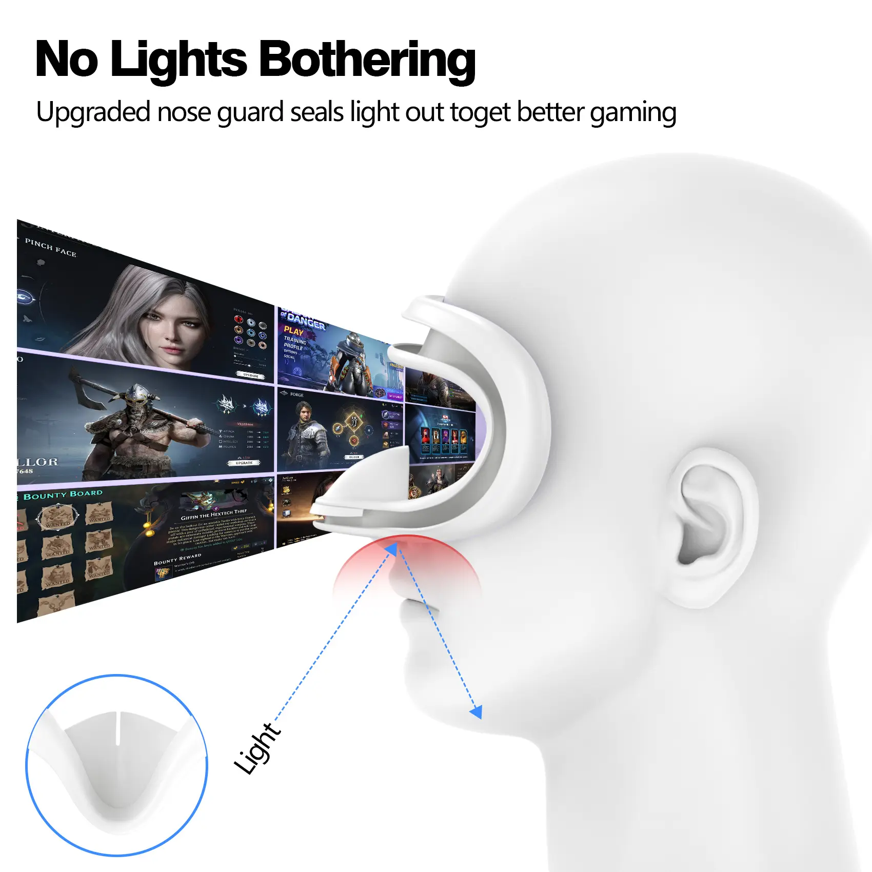 VR Silicone Face Pad Cover for Meta Quest 3S , Meta Quest 3S Accessories VR Face Cushion Pad Mask for Oculus Quest 3S  Face Pad