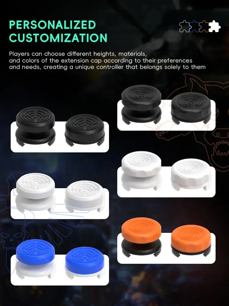 PS4 PS5 Performance Thumb Grips (2-Pack) - High & Low Rise Anti-Slip Joystick Covers for Enhanced Control