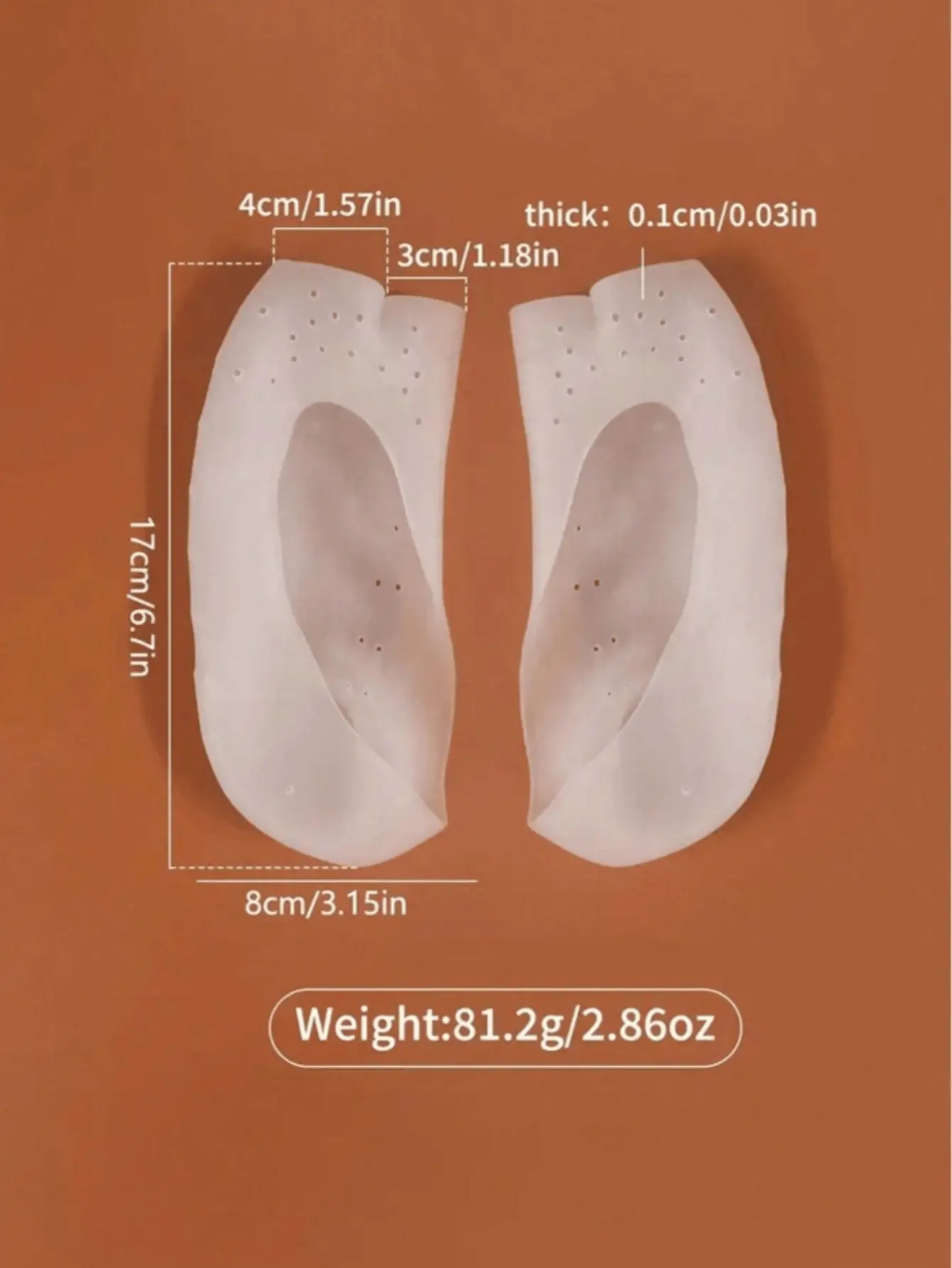 3 Pair Of New Silicone Foot Protection Pad, Comfortable And Soft Instep Care Cover For Women Men Sneaker Casual Shoe, High Heel