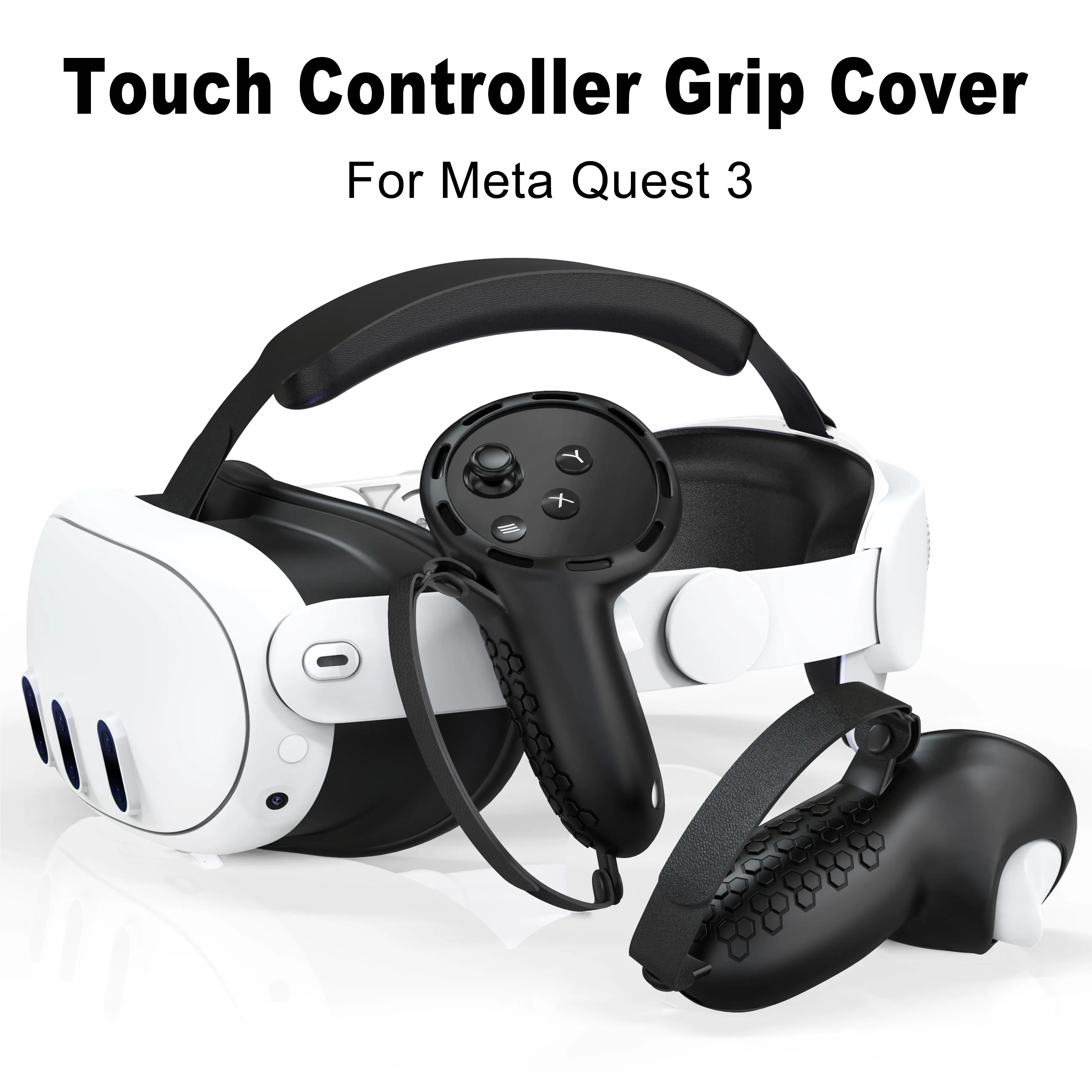 Applies to Meta/Oculus Quest 3s controller handle protective case with adjustable knuckle strap, with Meta Quest 3s accessory