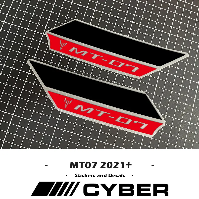 For Yamaha MT07 MT-07 FZ SP 2021-2024 New Version Air Scoop Intake Side Cover Sticker Set Fairing Shell Sticker Decal 22 23 24