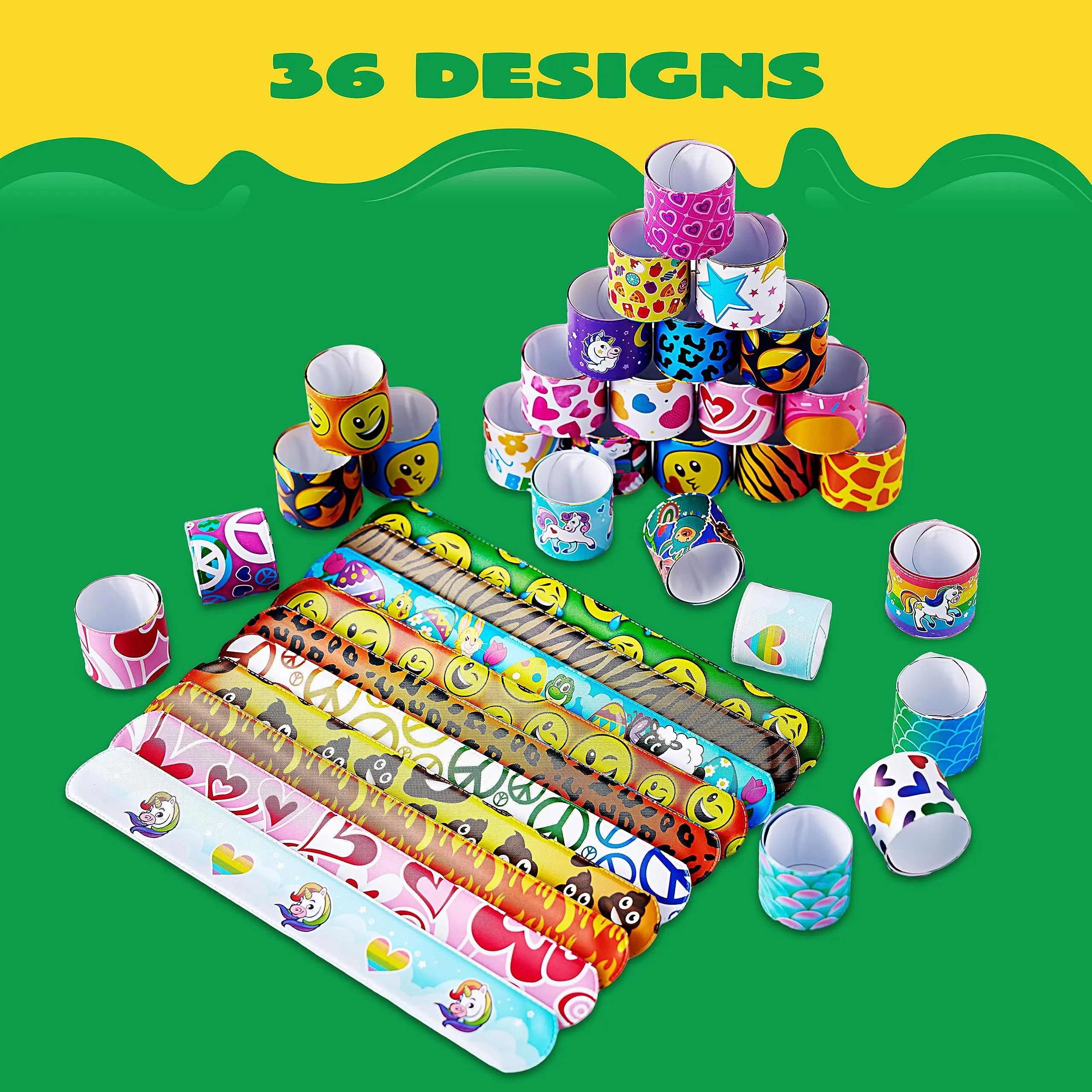1-10Pcs Slap Bracelets for Kids Bulk Wristbands with Animals, Friendship for kids Party Favors