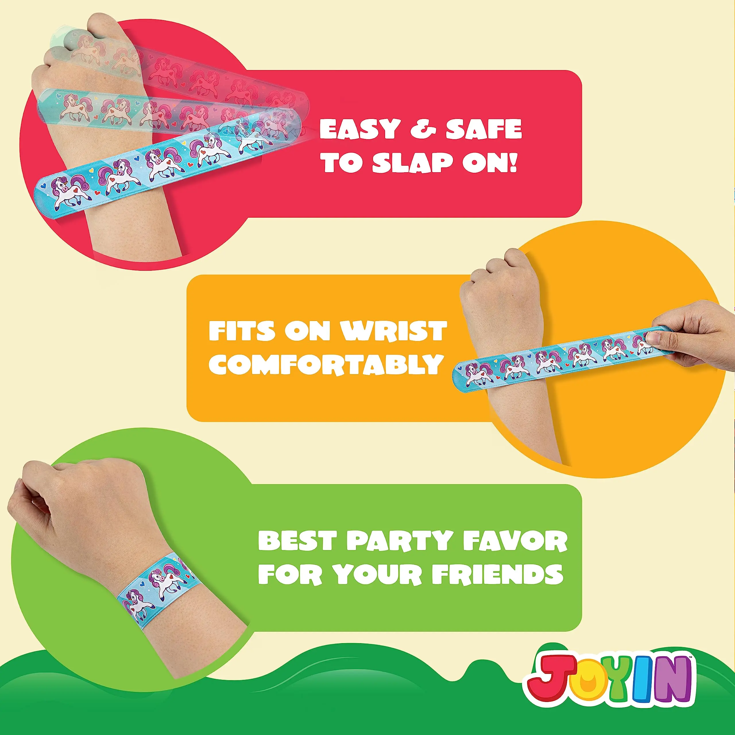 1-10Pcs Slap Bracelets for Kids Bulk Wristbands with Animals, Friendship for kids Party Favors