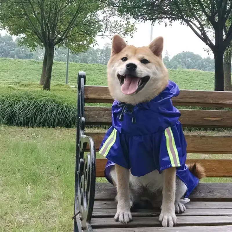 Small Medium Large Dog Raincoat Convenient Reflective Pet Rainy Dog Clothes Outdoor Waterproof Cape Pet Raincoat