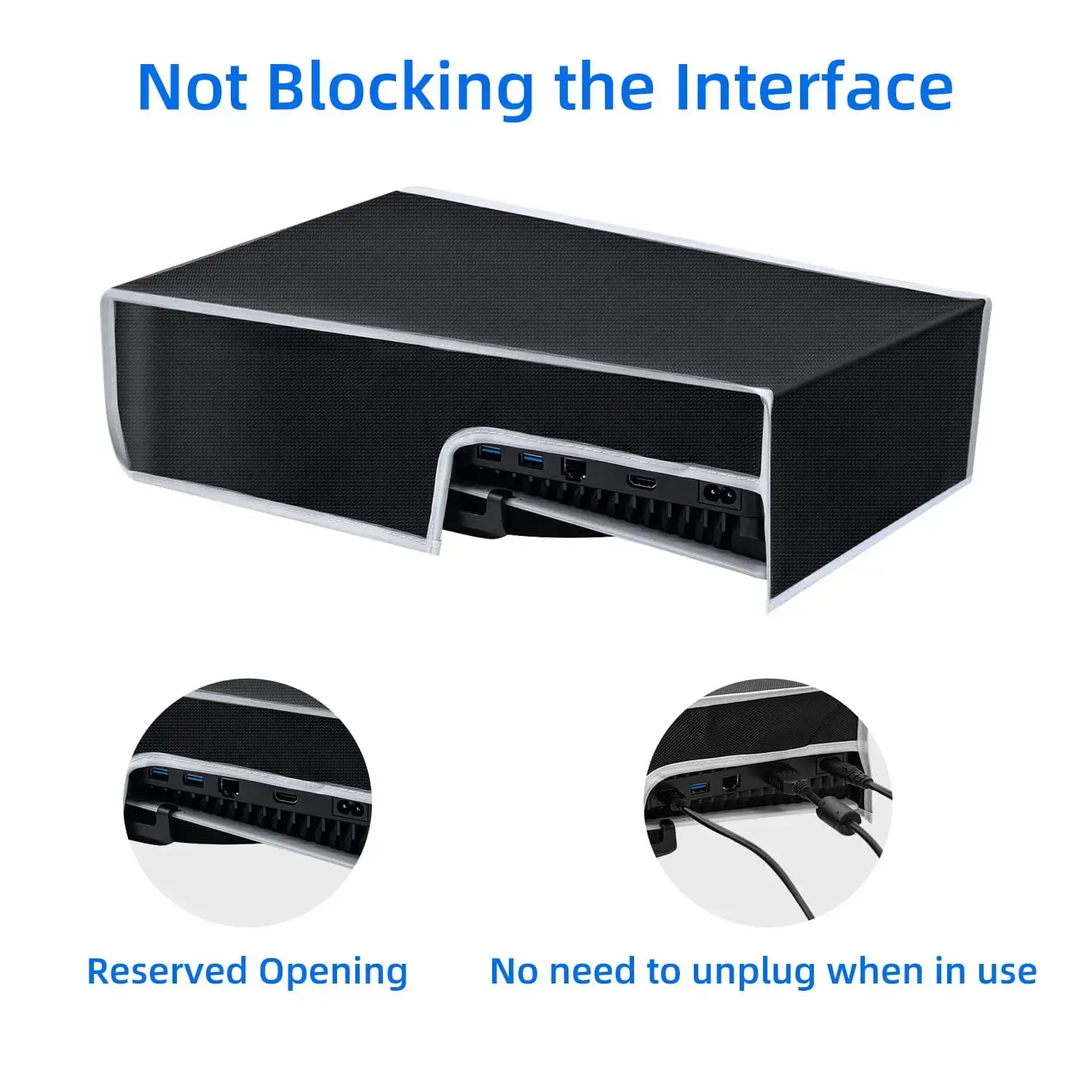 Dust Cover for PS5 Console Horizontal Oxford Cloth Anti-Scratch Waterproof Protective Cases for Sony PlayStation 5 Accessories