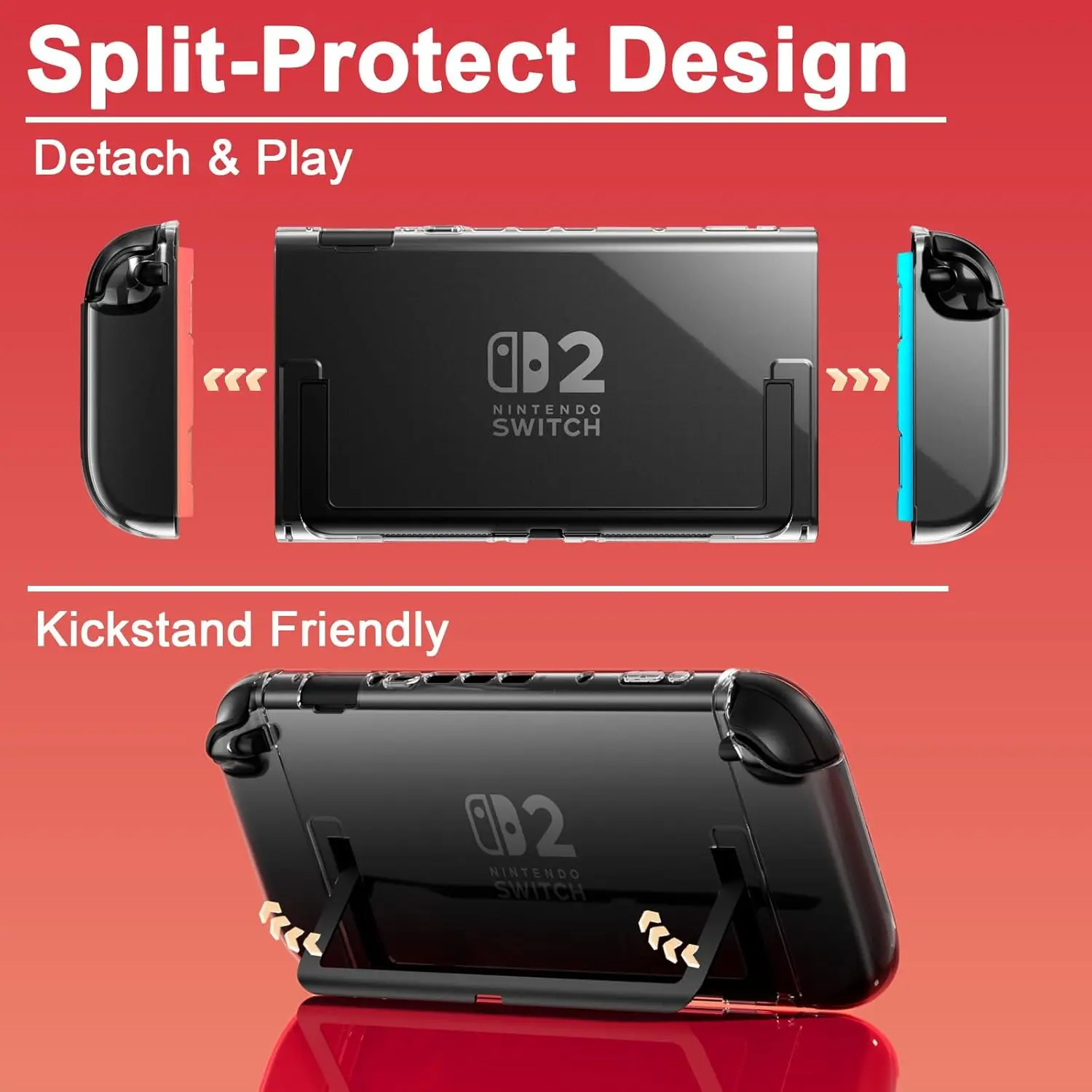 Protective Case Cover Accessories for Nintendo Switch 2 Console Anti-scratch Clear PC Hard Cases for Switch 2 Protective Shell