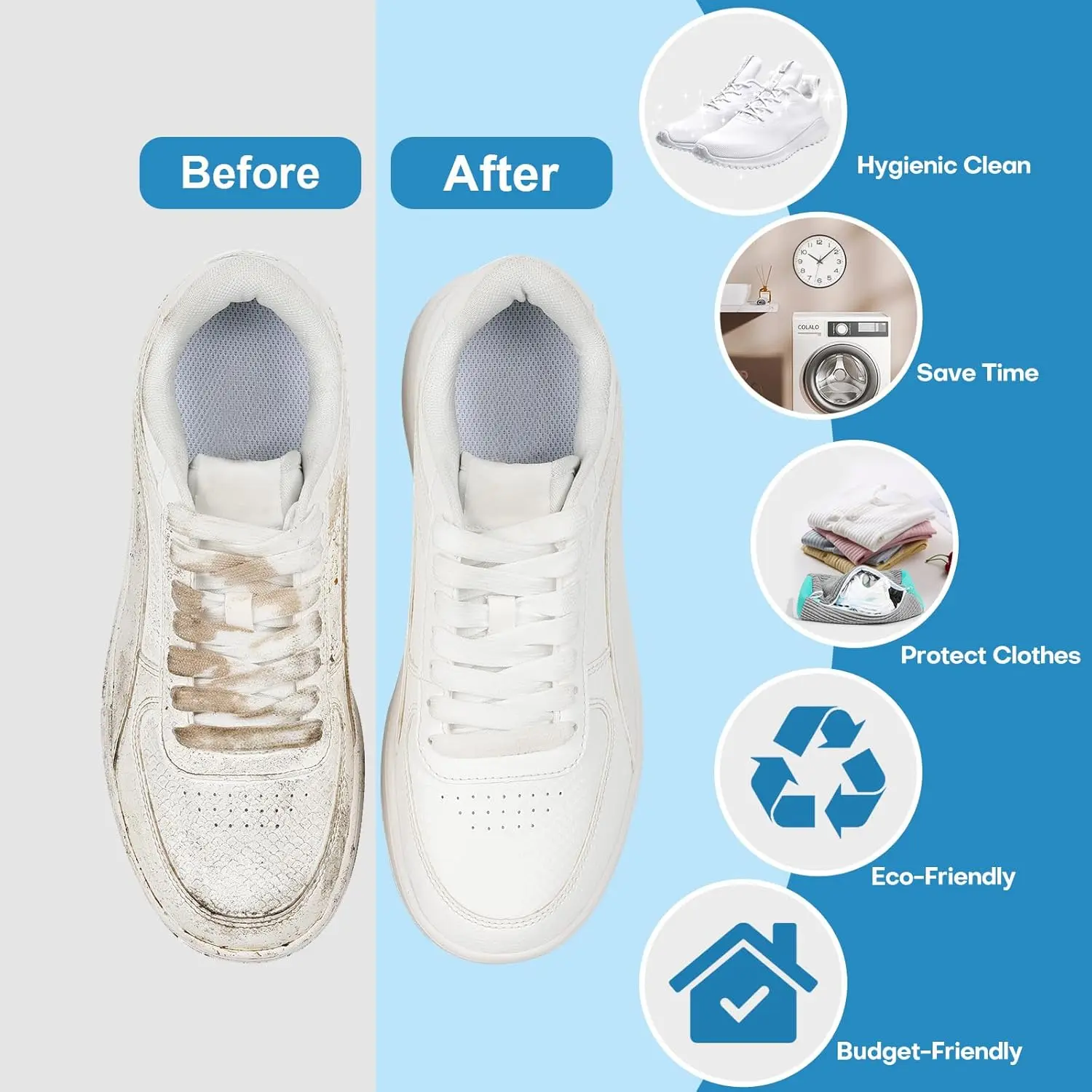 Shoe Washing Machine Bag Reusable Sneaker Cleaning Bag for Washer Dryer Protective Mesh Laundry Bag for Tennis Shoes All Size