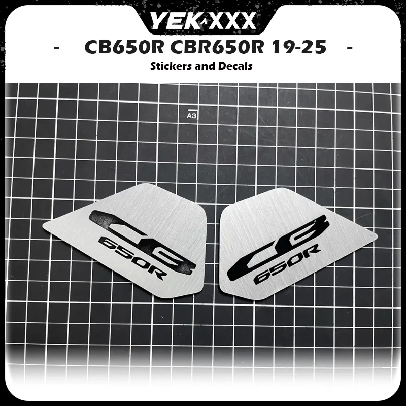 For Honda CB650R CBR650R 2019-2025 - Stainless Steel Frame Side Cover Trim Covers with R Type R Emblem Stickers