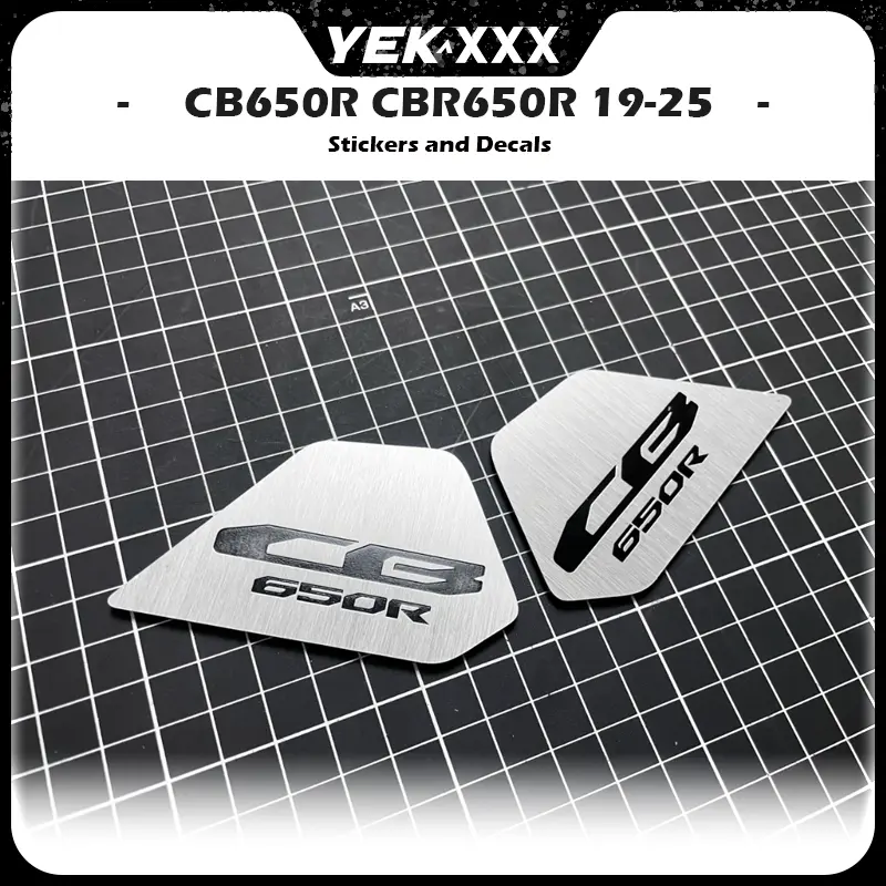 For Honda CB650R CBR650R 2019-2025 - Stainless Steel Frame Side Cover Trim Covers with R Type R Emblem Stickers