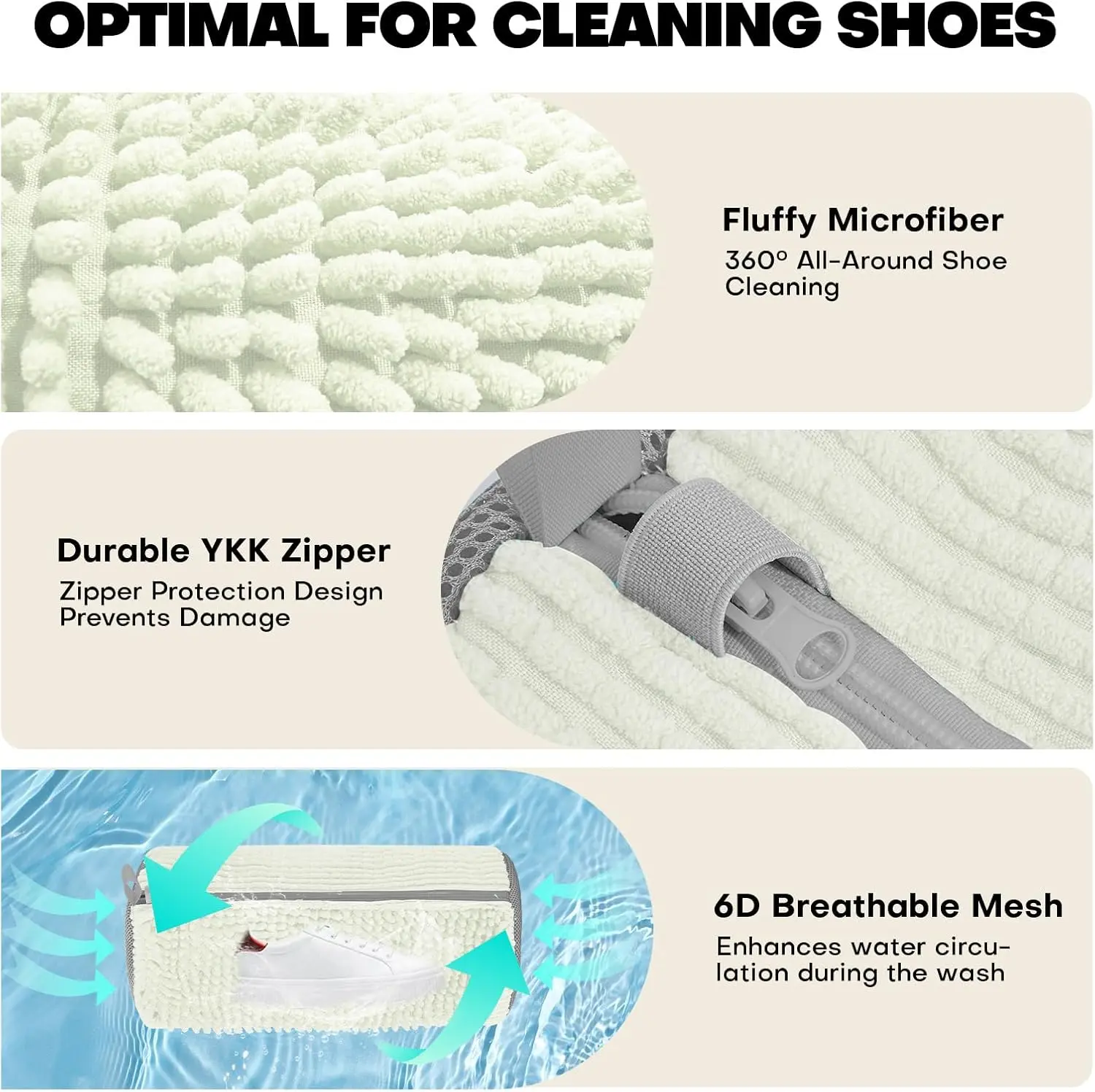 Shoe Washing Machine Bag Reusable Sneaker Cleaning Bag for Washer Dryer Protective Mesh Laundry Bag for Tennis Shoes All Size