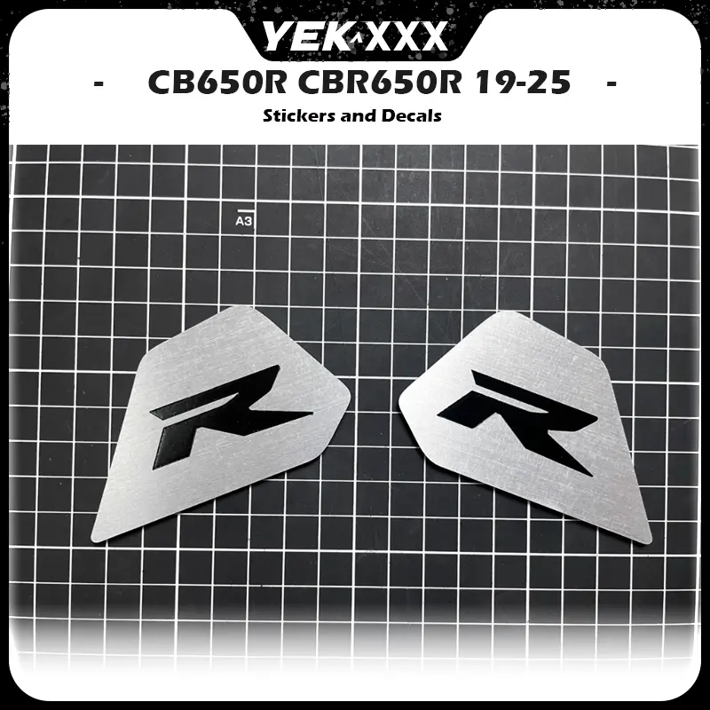 For Honda CB650R CBR650R 2019-2025 - Stainless Steel Frame Side Cover Trim Covers with R Type R Emblem Stickers