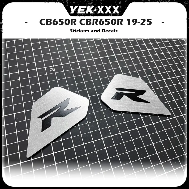 For Honda CB650R CBR650R 2019-2025 - Stainless Steel Frame Side Cover Trim Covers with R Type R Emblem Stickers