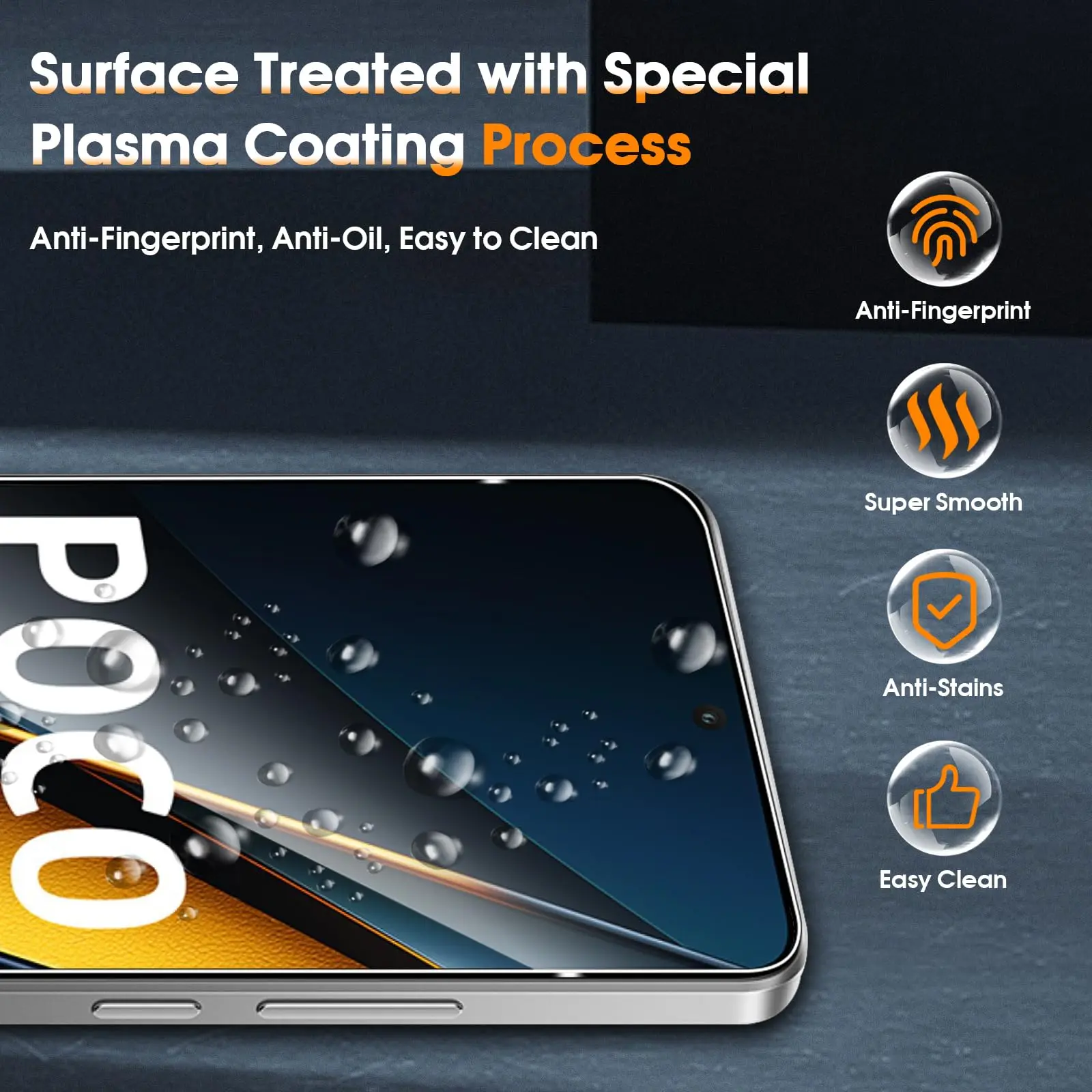 Screen Protector For POCO X6 Pro XIAOMI Tempered Glass High Aluminum 9H HD Clear Transparent Case Friendly