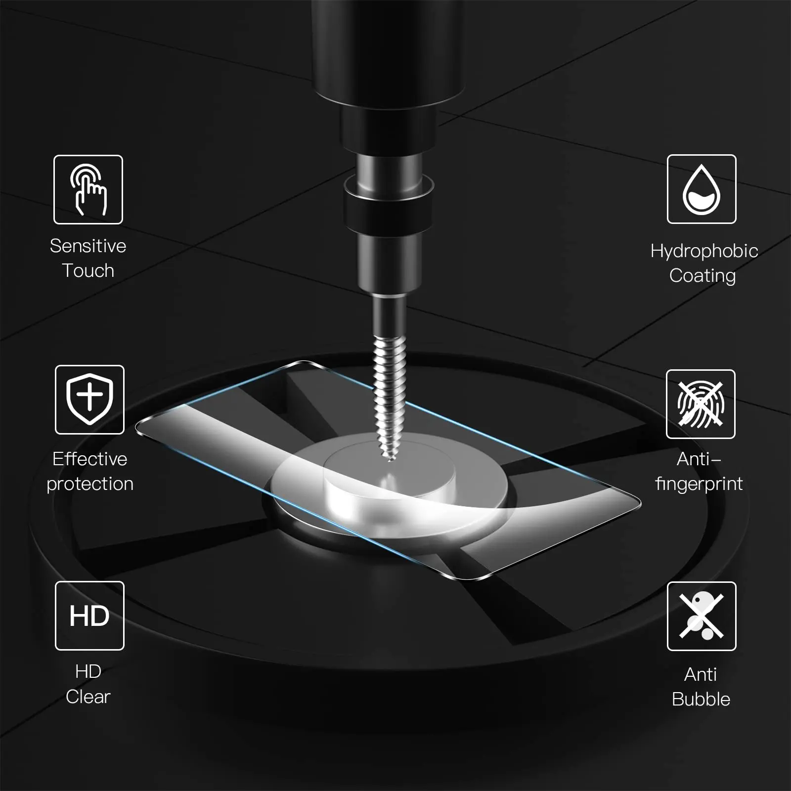 Screen Protector For T-Mobile T Phone Pro 5G Tempered Glass HD Crystal High Aluminum 9H Case Friendly