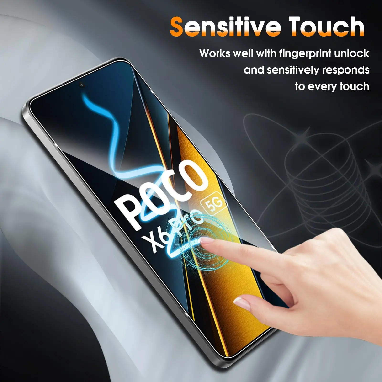 Screen Protector For POCO X6 Pro XIAOMI Tempered Glass High Aluminum 9H HD Clear Transparent Case Friendly