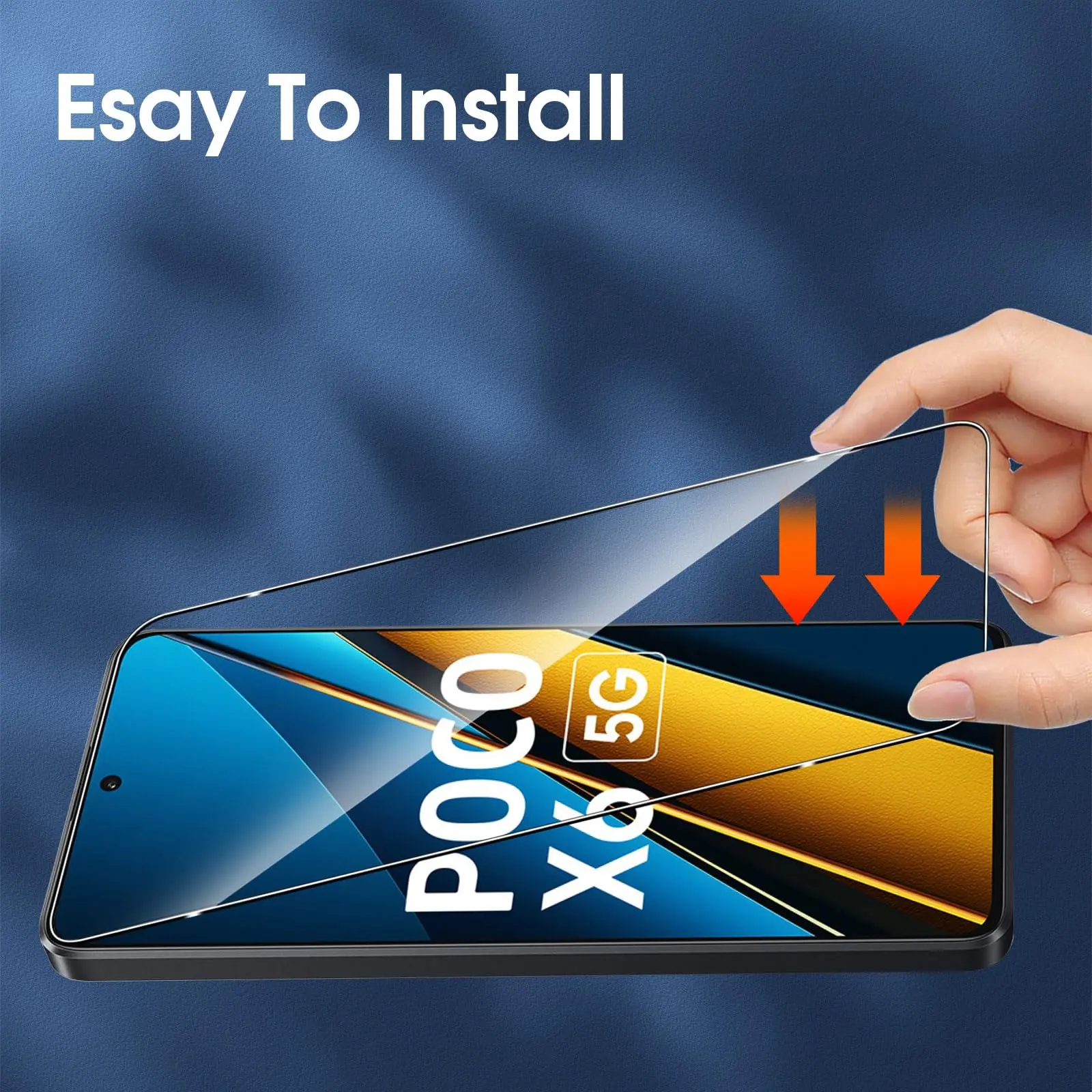 Screen Protector For POCO X6 XIAOMI Tempered Glass High Aluminum 9H HD Clear Transparent Case Friendly
