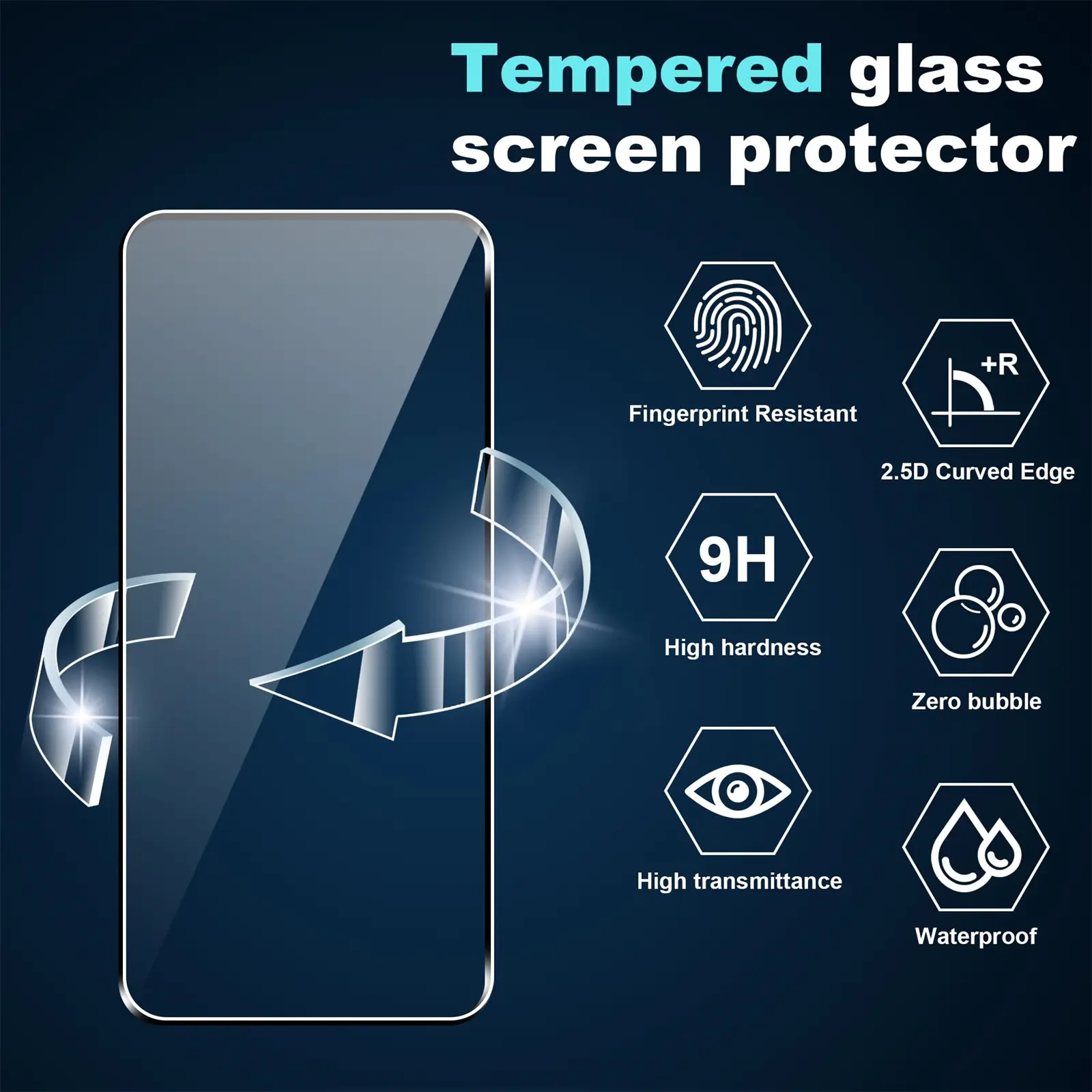 Screen Protector For POCO M6 4G 6.79 inch Tempered Glass HD Crystal High Aluminum 9H Case Friendly