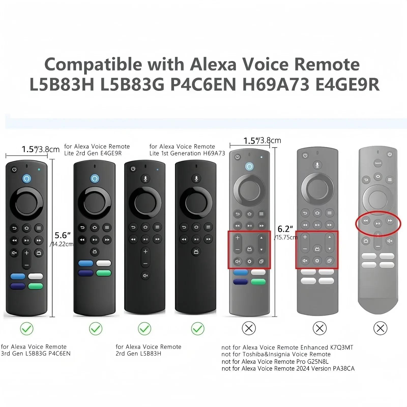 Standing Design Silicone Remote Control Cover Case for Fire TV Stick/Cube Alexa Voice Remote L5B83H L5B83G P4C6EN H69A73 E4GE9R
