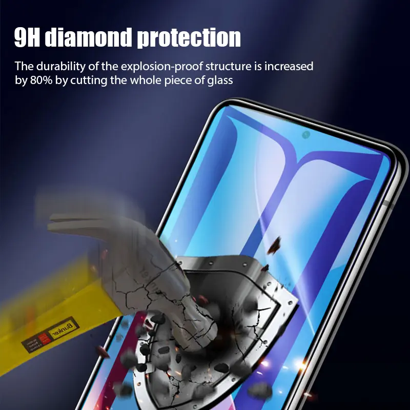 4PCS Tempered Glass For Xiaomi Poco X7 X6 M6 Pro Full Cover Screen Protector For Poco F7 F6 Pro F6 M6 X6 Glass