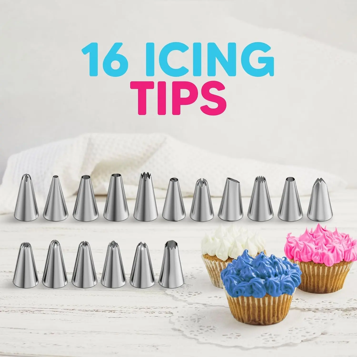 Tainless Steel Piping Tips SPiping Bags Set with 100 Disposable Bags Complete Cake Decorating Kit Convenient Baking Supplies Set