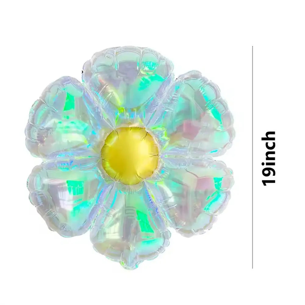 2/5pcs 19 inch Clear Colorful Small Daisy Aluminum Film Balloons, Birthday Parties, and Other Event Decorations