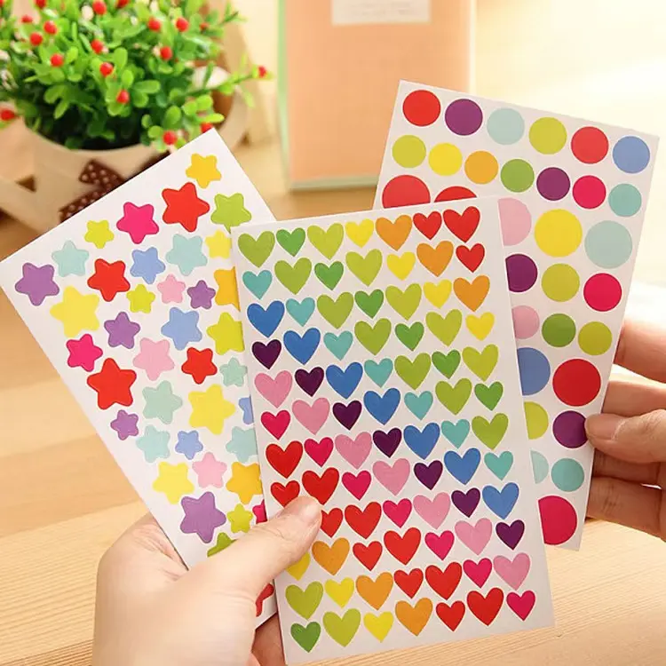 10pcs Colorful love Adhesive Stickers - Perfect for Scrapbooking, DIY Arts, and Crafts and Fun Shapes for Creative Projects