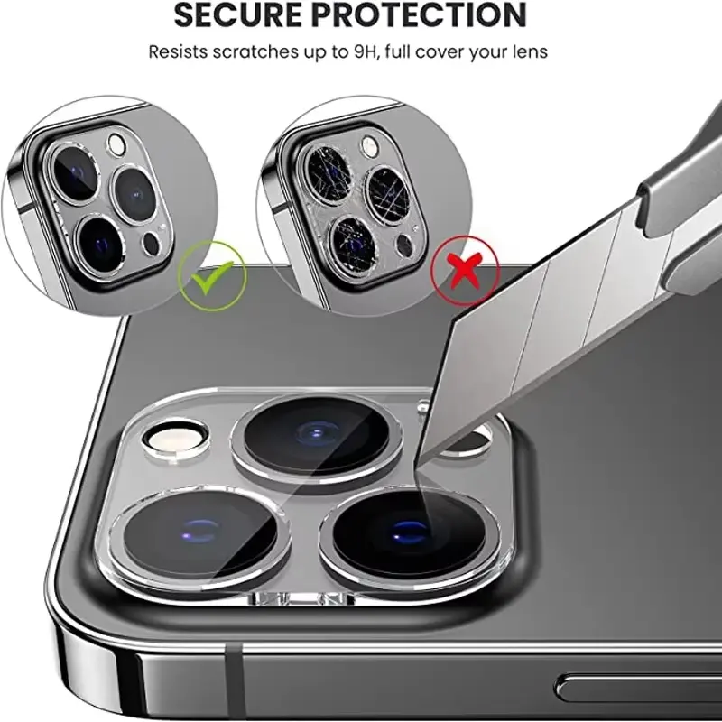 3PCS Camera Protection Glass For iPhone 16 15 14 13 11 Pro Max Screen Protector For iPhone 12 Camera Lens Glass Film