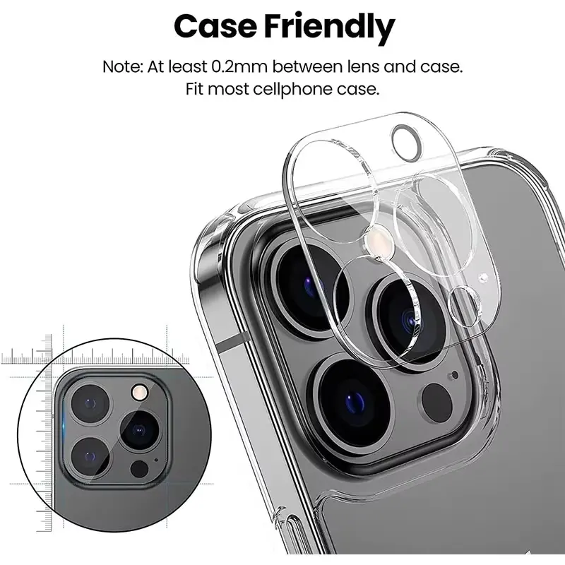 3PCS Camera Protection Glass For iPhone 16 15 14 13 11 Pro Max Screen Protector For iPhone 12 Camera Lens Glass Film