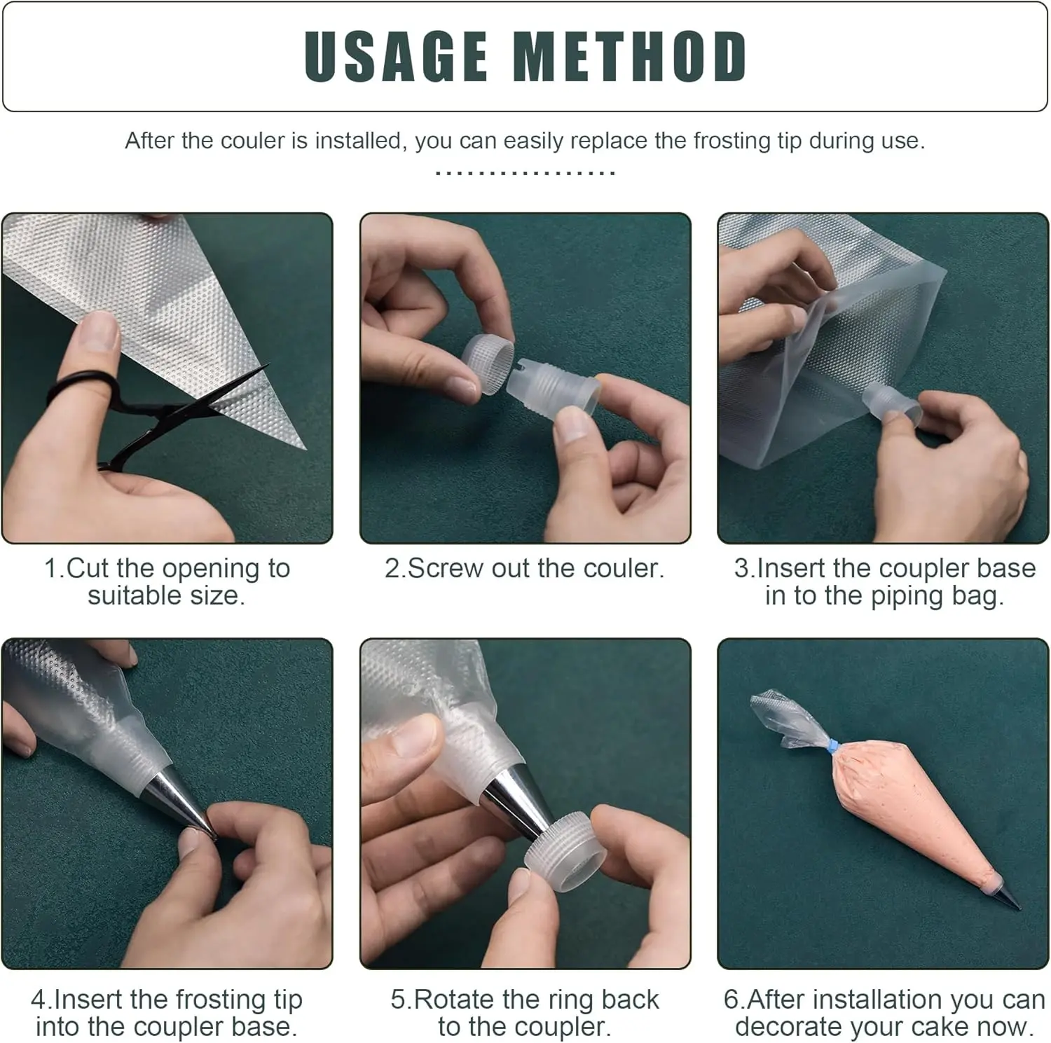 Tainless Steel Piping Tips SPiping Bags Set with 100 Disposable Bags Complete Cake Decorating Kit Convenient Baking Supplies Set